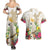 New Zealand Cacatua Galerita Couples Matching Summer Maxi Dress and Hawaiian Shirt Aotearoa Cockatoo Tropical Flowers