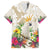 New Zealand Cacatua Galerita Family Matching Long Sleeve Bodycon Dress and Hawaiian Shirt Aotearoa Cockatoo Tropical Flowers