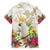 New Zealand Cacatua Galerita Family Matching Long Sleeve Bodycon Dress and Hawaiian Shirt Aotearoa Cockatoo Tropical Flowers