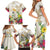 New Zealand Cacatua Galerita Family Matching Short Sleeve Bodycon Dress and Hawaiian Shirt Aotearoa Cockatoo Tropical Flowers