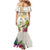 New Zealand Cacatua Galerita Mermaid Dress Aotearoa Cockatoo Tropical Flowers