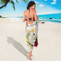 New Zealand Cacatua Galerita Sarong Aotearoa Cockatoo Tropical Flowers