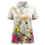 New Zealand Cacatua Galerita Women Polo Shirt Aotearoa Cockatoo Tropical Flowers