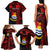 Personalised Kiribati Human Rights Day Family Matching Tank Maxi Dress and Hawaiian Shirt Coat Of Arms With Polynesian Tropical Flowers LT14 - Polynesian Pride