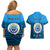 Personalised Yap Constitution Day Couples Matching Off Shoulder Short Dress and Hawaiian Shirt FSM Seal Happy 24 December LT14 - Polynesian Pride