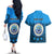 Personalised Yap Constitution Day Couples Matching Off The Shoulder Long Sleeve Dress and Hawaiian Shirt FSM Seal Happy 24 December LT14 - Polynesian Pride