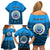 Personalised Yap Constitution Day Family Matching Off Shoulder Short Dress and Hawaiian Shirt FSM Seal Happy 24 December LT14 - Polynesian Pride