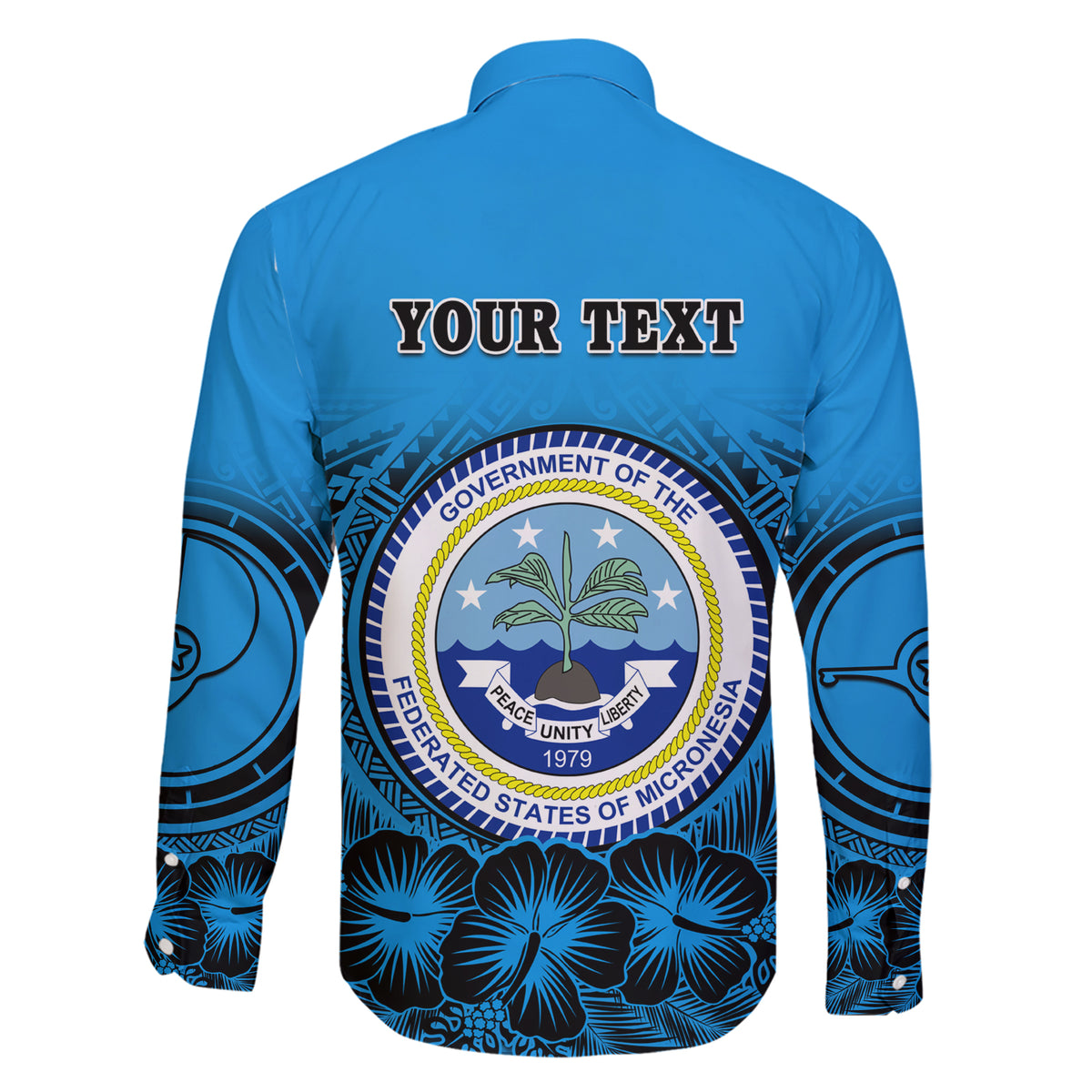 Personalised Yap Constitution Day Family Matching Short Sleeve Bodycon Dress and Hawaiian Shirt FSM Seal Happy 24 December LT14 - Polynesian Pride