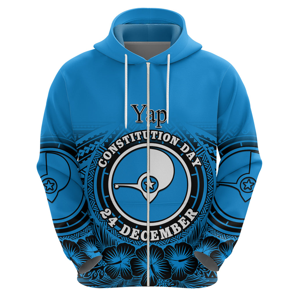 Personalised Yap Constitution Day Hoodie FSM Seal Happy 24 December LT14 - Polynesian Pride