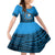 Personalised Yap Constitution Day Kid Short Sleeve Dress FSM Seal Happy 24 December LT14 KID Blue - Polynesian Pride