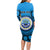 Personalised Yap Constitution Day Long Sleeve Bodycon Dress FSM Seal Happy 24 December LT14 - Polynesian Pride