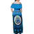 Personalised Yap Constitution Day Off Shoulder Maxi Dress FSM Seal Happy 24 December LT14 - Polynesian Pride