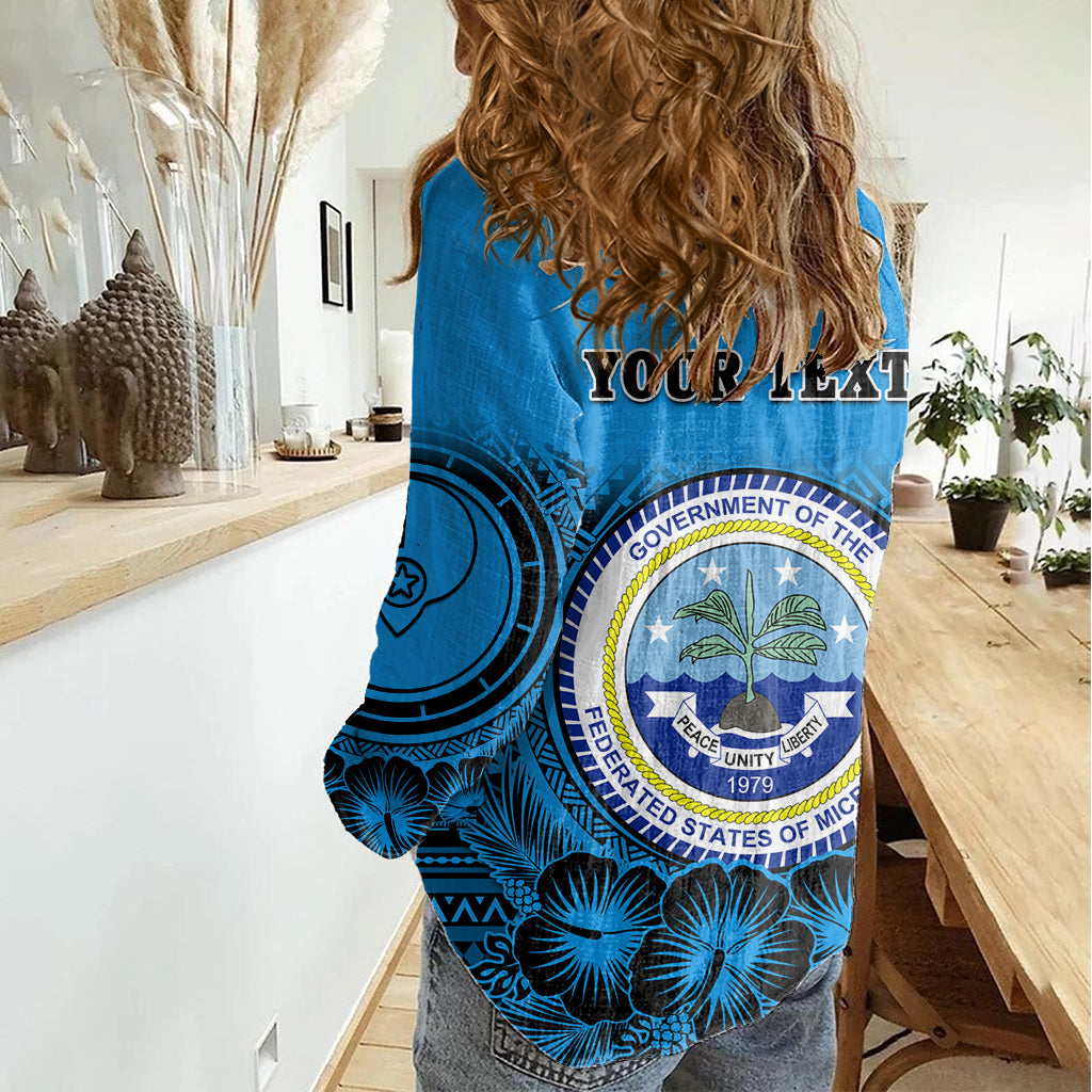 Personalised Yap Constitution Day Women Casual Shirt FSM Seal Happy 24 December LT14 - Polynesian Pride