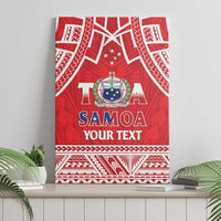 Samoa Rugby Custom Canvas Wall Art Toa Samoa Pacific Sporty Red - Polynesian Pride