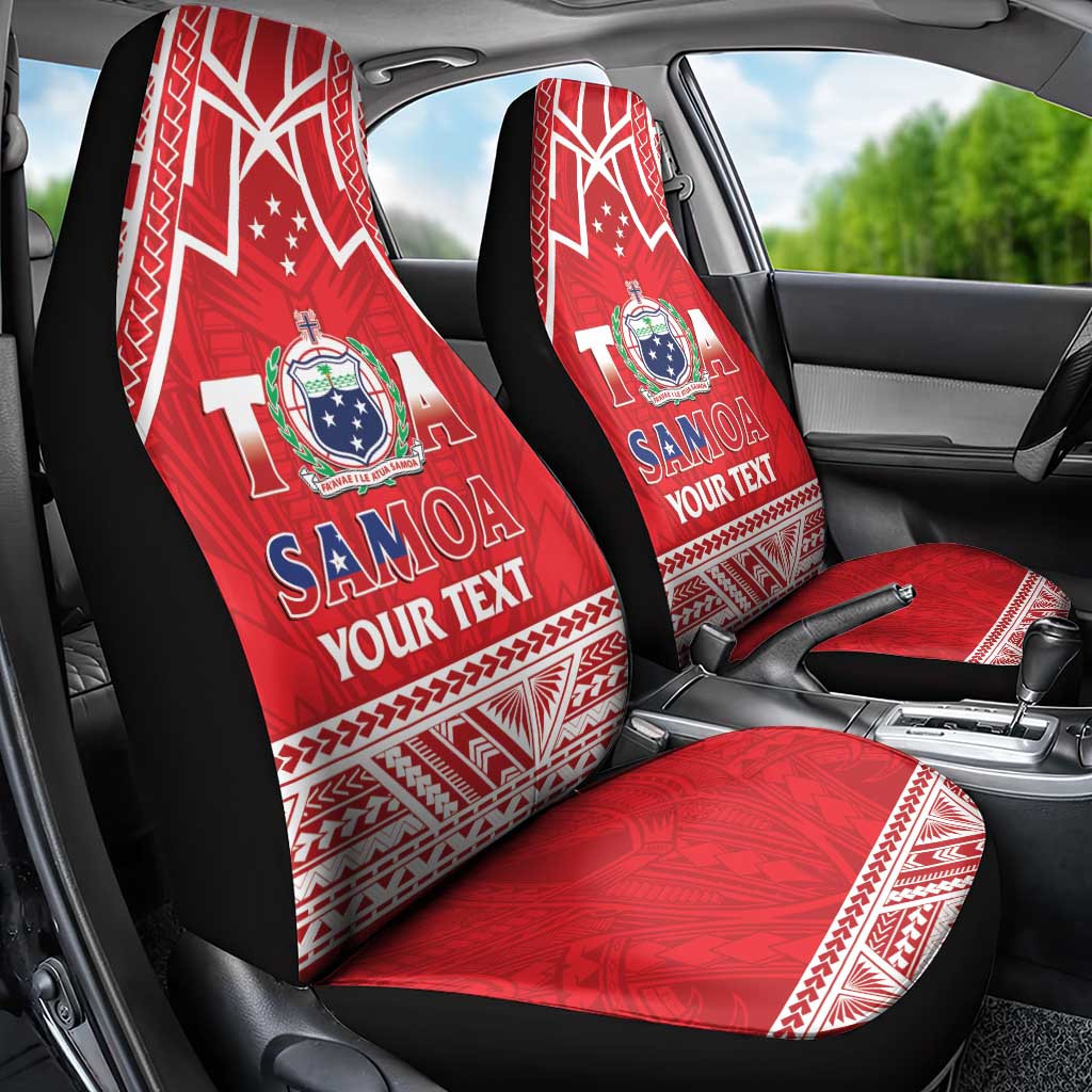 Samoa Rugby Custom Car Seat Cover Toa Samoa Pacific Sporty Red - Polynesian Pride
