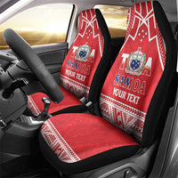 Samoa Rugby Custom Car Seat Cover Toa Samoa Pacific Sporty Red - Polynesian Pride
