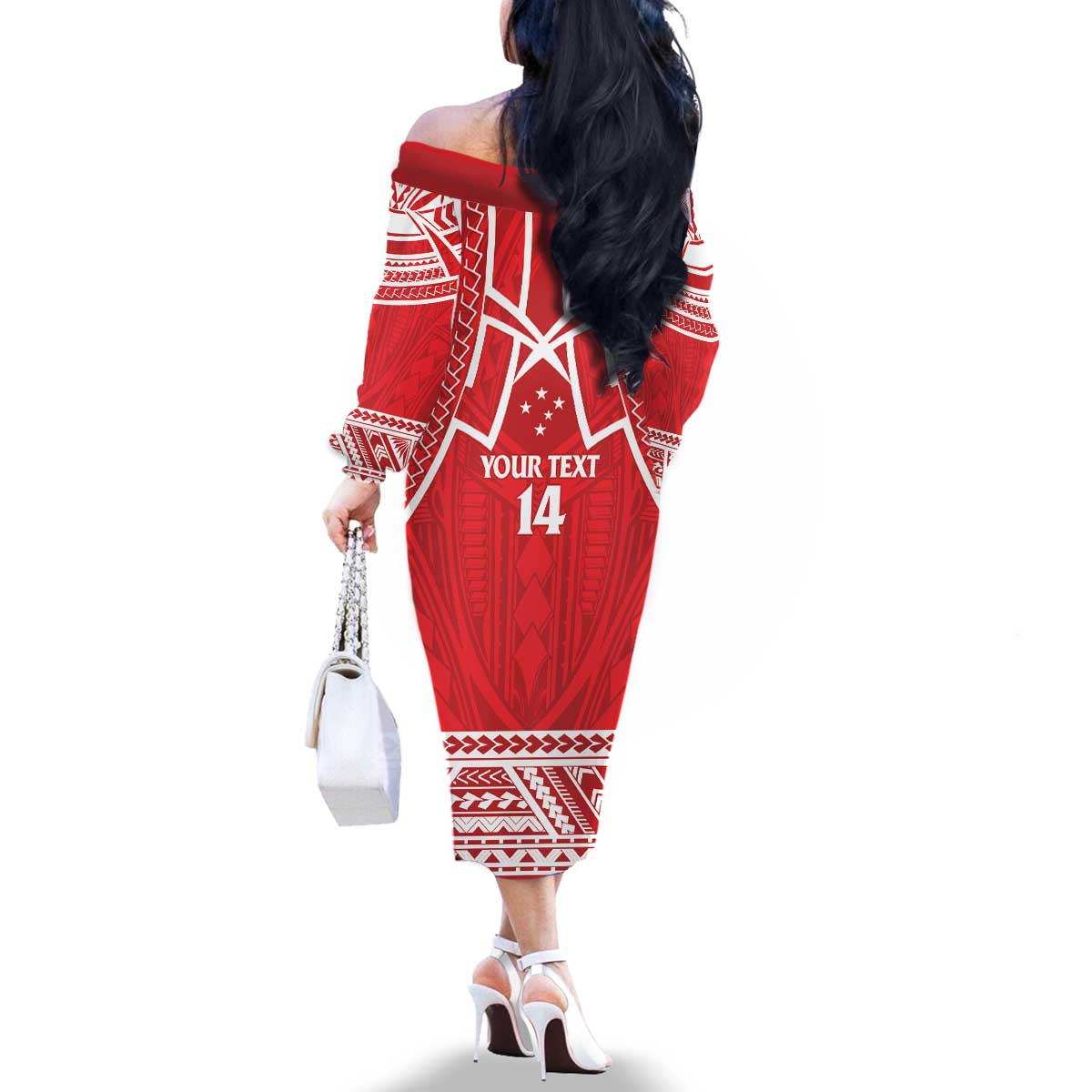 Samoa Rugby Custom Family Matching Off The Shoulder Long Sleeve Dress and Hawaiian Shirt Toa Samoa Pacific Sporty Red - Polynesian Pride