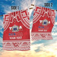 Samoa Rugby Custom Garden Flag Toa Samoa Pacific Sporty Red - Polynesian Pride