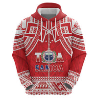 Samoa Rugby Custom Hoodie Toa Samoa Pacific Sporty Red - Polynesian Pride