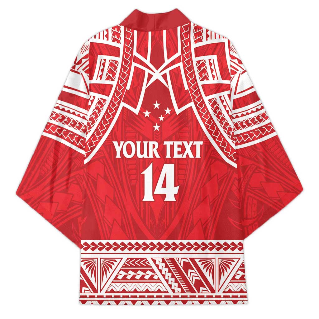 Samoa Rugby Custom Kimono Toa Samoa Pacific Sporty Red - Polynesian Pride