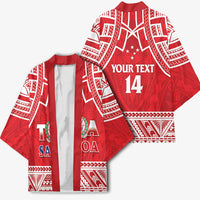 Samoa Rugby Custom Kimono Toa Samoa Pacific Sporty Red - Polynesian Pride