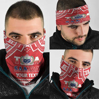 Samoa Rugby Custom Neck Gaiter Toa Samoa Pacific Sporty Red - Polynesian Pride