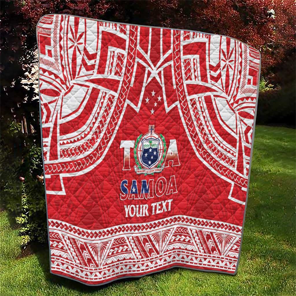 Samoa Rugby Custom Quilt Toa Samoa Pacific Sporty Red - Polynesian Pride