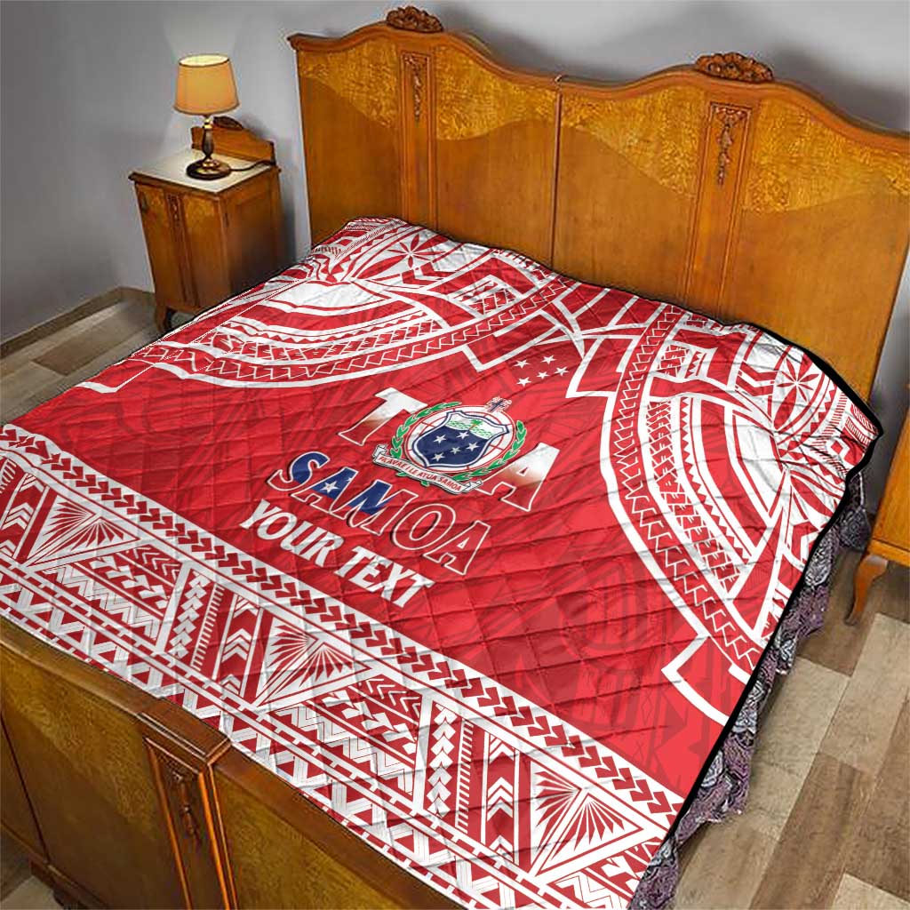 Samoa Rugby Custom Quilt Toa Samoa Pacific Sporty Red - Polynesian Pride
