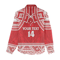 Samoa Rugby Custom Women Casual Shirt Toa Samoa Pacific Sporty Red - Polynesian Pride