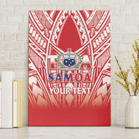 Toa Samoa Rugby Custom Canvas Wall Art Samoa mo Samoa Polynesian Pacific Red - Polynesian Pride
