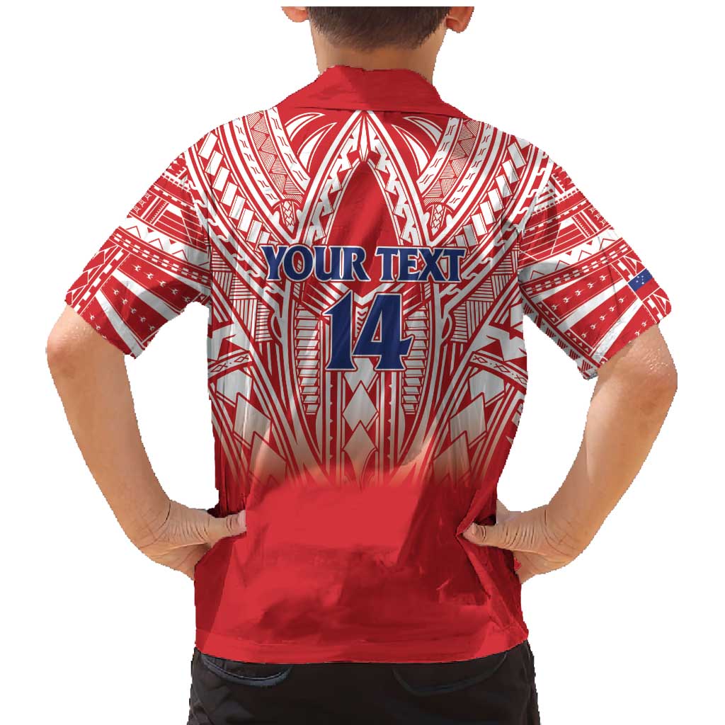 Toa Samoa Rugby Custom Family Matching Mermaid Dress and Hawaiian Shirt Samoa mo Samoa Polynesian Pacific Red - Polynesian Pride
