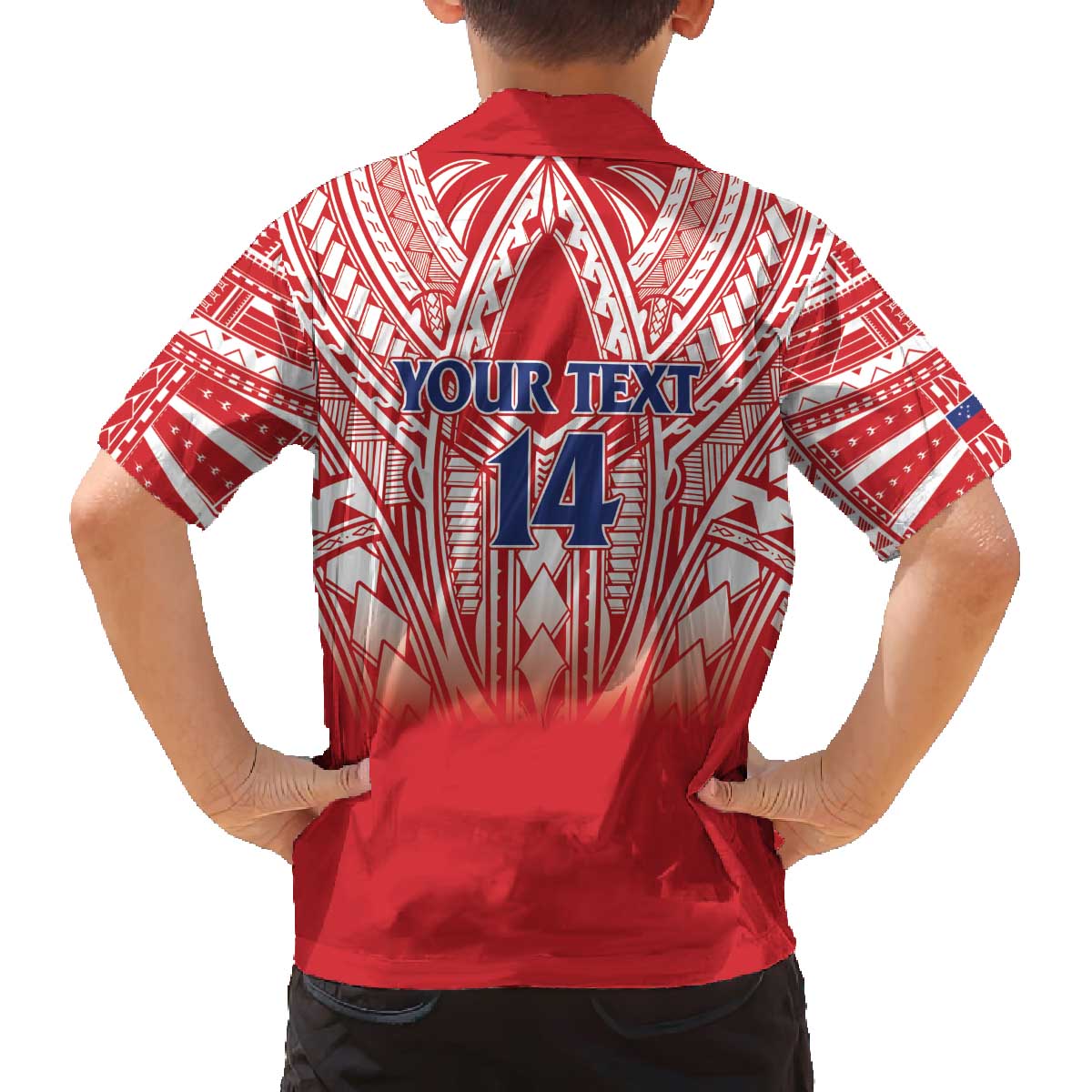 Toa Samoa Rugby Custom Family Matching Off The Shoulder Long Sleeve Dress and Hawaiian Shirt Samoa mo Samoa Polynesian Pacific Red - Polynesian Pride