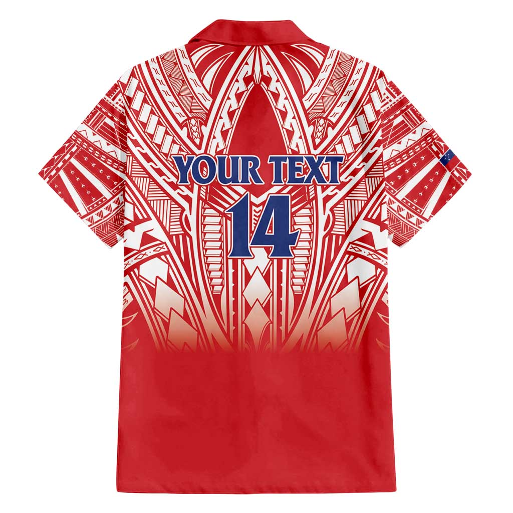 Toa Samoa Rugby Custom Family Matching Puletasi and Hawaiian Shirt Samoa mo Samoa Polynesian Pacific Red - Polynesian Pride