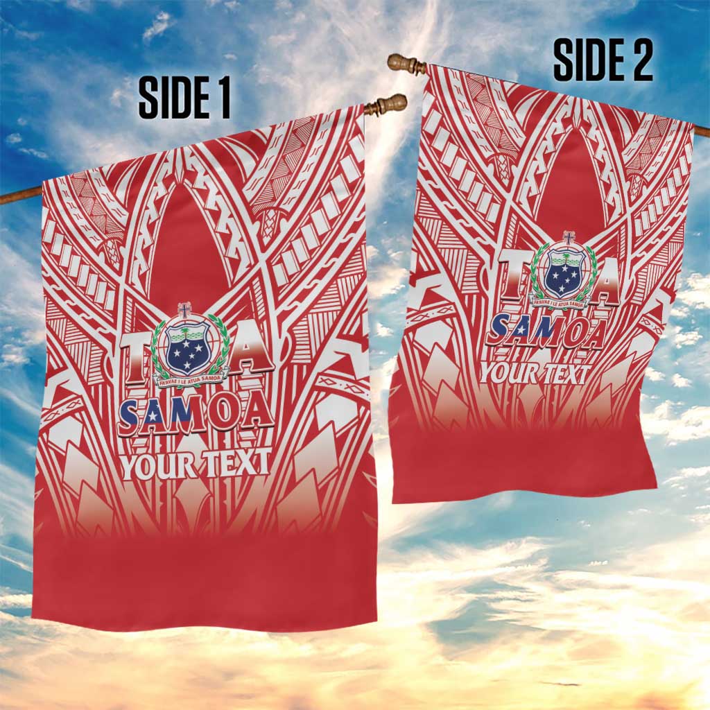 Toa Samoa Rugby Custom Garden Flag Samoa mo Samoa Polynesian Pacific Red - Polynesian Pride