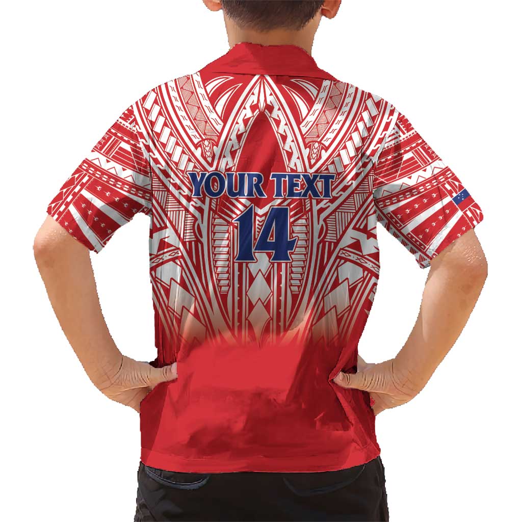Toa Samoa Rugby Custom Kid Hawaiian Shirt Samoa mo Samoa Polynesian Pacific Red - Polynesian Pride