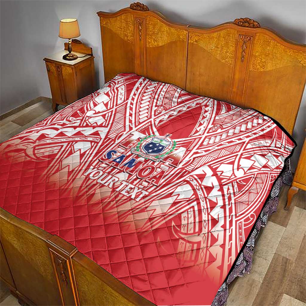 Toa Samoa Rugby Custom Quilt Samoa mo Samoa Polynesian Pacific Red - Polynesian Pride