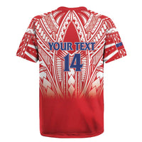 Toa Samoa Rugby Custom Rugby Jersey Samoa mo Samoa Polynesian Pacific Red - Polynesian Pride