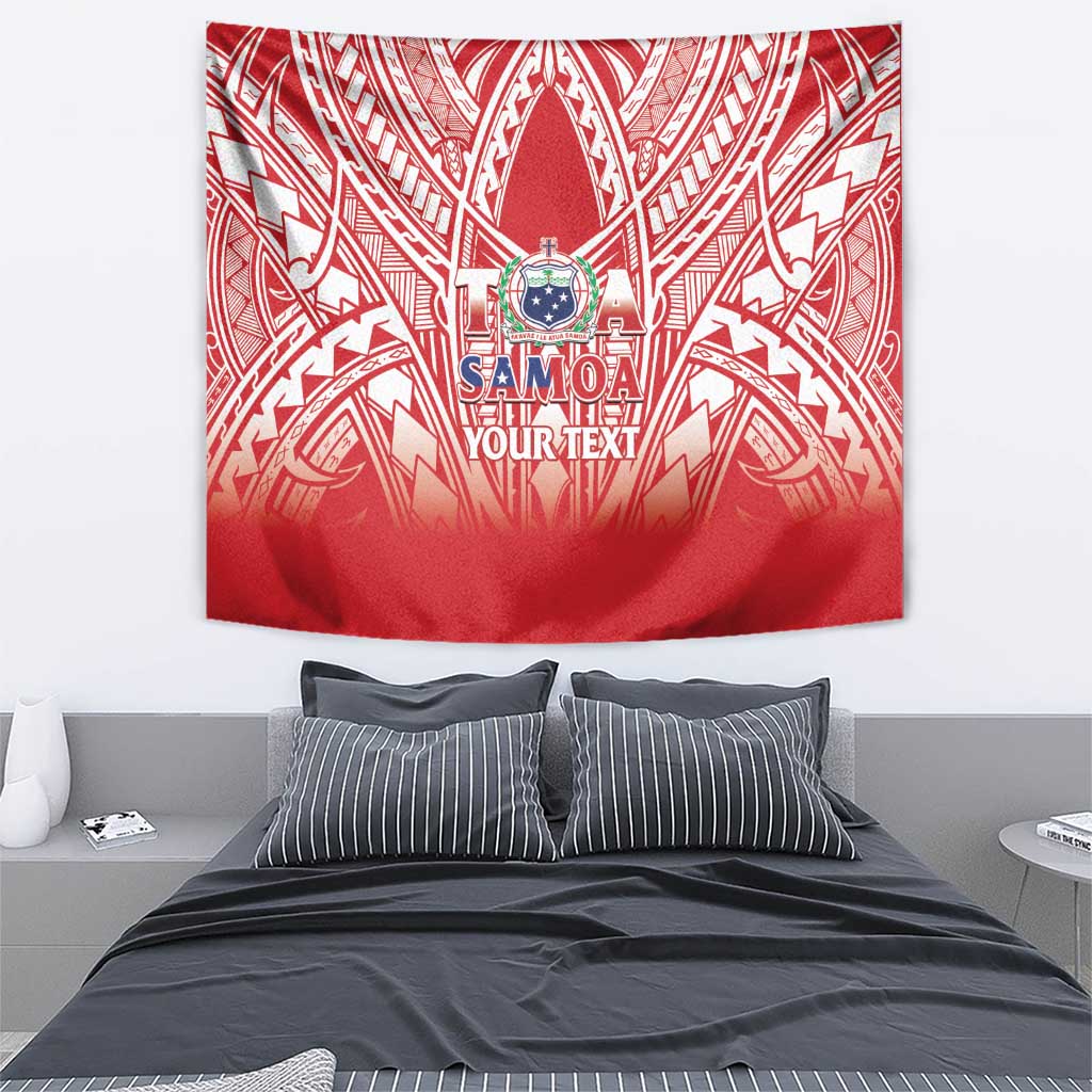 Toa Samoa Rugby Custom Tapestry Samoa mo Samoa Polynesian Pacific Red - Polynesian Pride