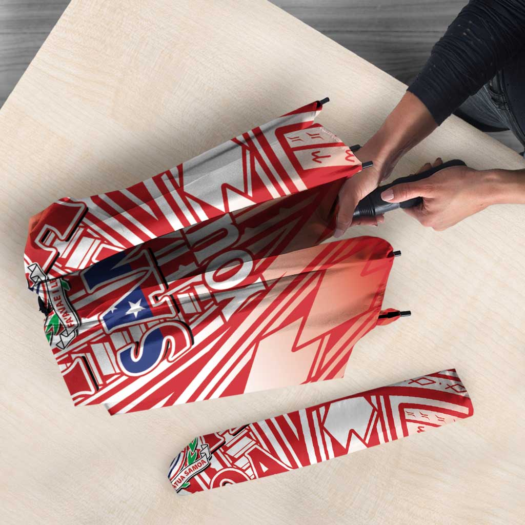 Toa Samoa Rugby Custom Umbrella Samoa mo Samoa Polynesian Pacific Red - Polynesian Pride