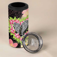 Polynesia Valentine's Day 4 in 1 Can Cooler Tumbler Hammerhead Shark Plumeria With Polynesian Pattern LT14 - Polynesian Pride