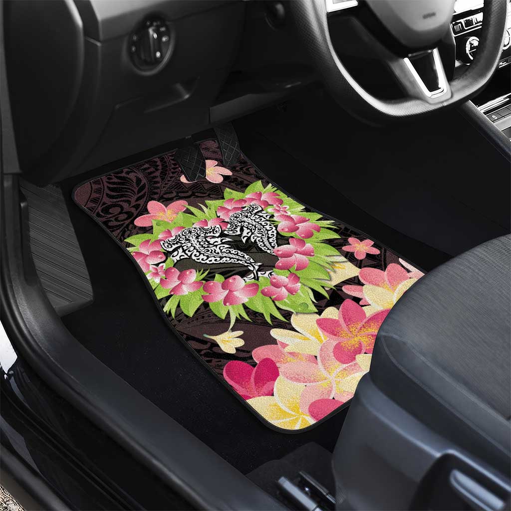 Polynesia Valentine's Day Car Mats Hammerhead Shark Plumeria With Polynesian Pattern LT14 - Polynesian Pride