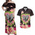 Polynesia Valentine's Day Couples Matching Off Shoulder Maxi Dress and Hawaiian Shirt Hammerhead Shark Plumeria With Polynesian Pattern