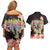 Polynesia Valentine's Day Couples Matching Off Shoulder Short Dress and Hawaiian Shirt Hammerhead Shark Plumeria With Polynesian Pattern