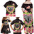 Polynesia Valentine's Day Family Matching Off Shoulder Maxi Dress and Hawaiian Shirt Hammerhead Shark Plumeria With Polynesian Pattern