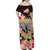 Polynesia Valentine's Day Family Matching Off Shoulder Maxi Dress and Hawaiian Shirt Hammerhead Shark Plumeria With Polynesian Pattern