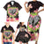 Polynesia Valentine's Day Family Matching Short Sleeve Bodycon Dress and Hawaiian Shirt Hammerhead Shark Plumeria With Polynesian Pattern