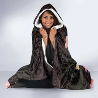 Polynesia Valentine's Day Hooded Blanket Hammerhead Shark Plumeria With Polynesian Pattern LT14 - Polynesian Pride