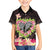 Polynesia Valentine's Day Kid Hawaiian Shirt Hammerhead Shark Plumeria With Polynesian Pattern