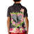 Polynesia Valentine's Day Kid Polo Shirt Hammerhead Shark Plumeria With Polynesian Pattern