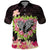 Polynesia Valentine's Day Polo Shirt Hammerhead Shark Plumeria With Polynesian Pattern